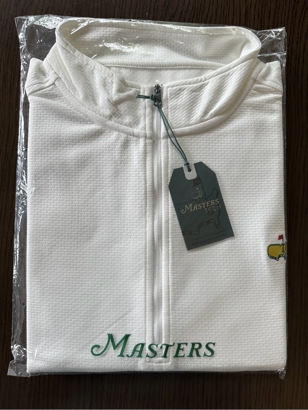 2026 Masters Performance Tech Quarter-Zip Golf Pullover White, NWT size XXL